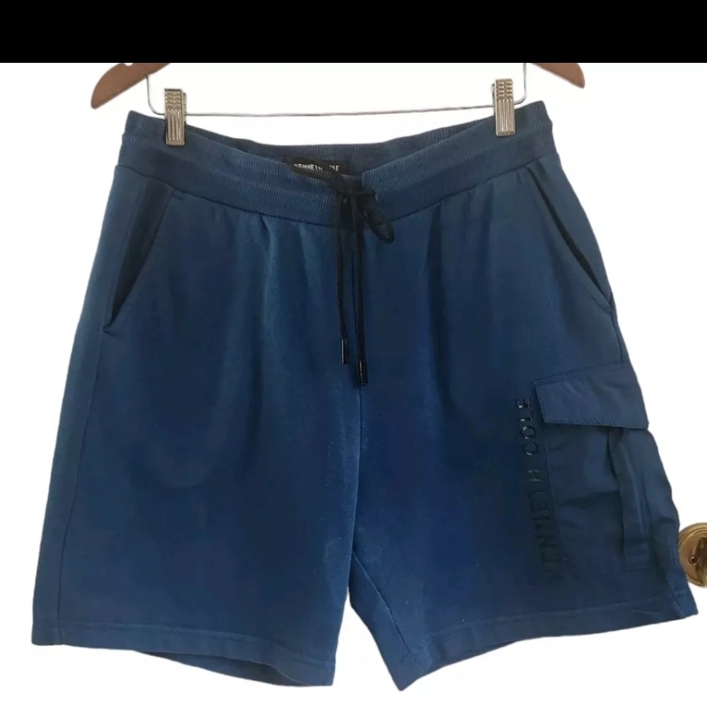 Kenneth Cole Dark Teal Mens Size M Athletic Shorts Pockets Drawstring Waist